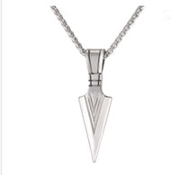 Thumbnail for European America jewelry men stainless steel spear necklace with chain