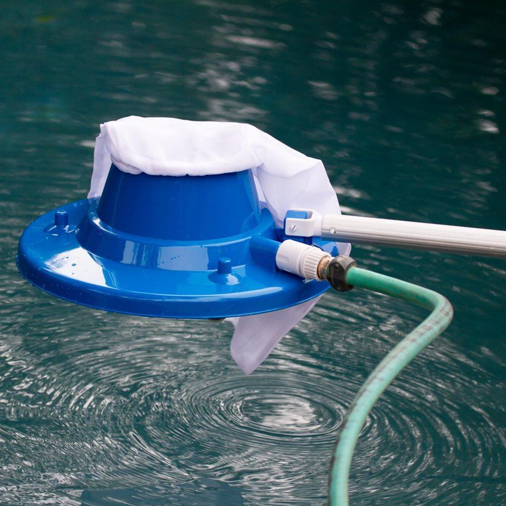 Swimming Pool Suction Head Collecting And Cleaning Leaves At The Bottom Of The Pool