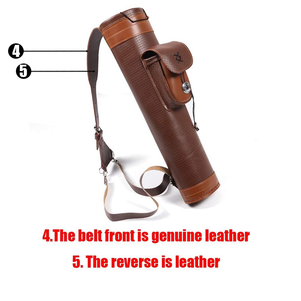 Traditional bow and arrow leather back quiver