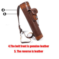 Thumbnail for Traditional bow and arrow leather back quiver