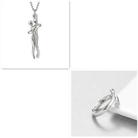 Thumbnail for Love Hug Necklace Unisex Men Women Couple Jewelry Simple Temperament Clavicle Chain Valentines Day Lover Gift