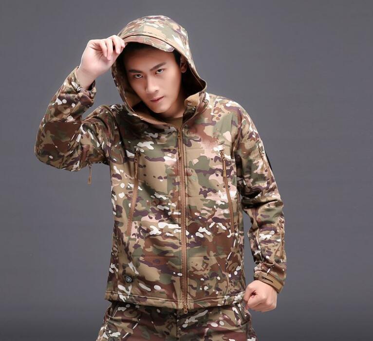 Hunting clothes Outdoor Shark Skin tad v4 Tactical millitary Softshell Jacket Suit Men Waterproof Combat Jacket