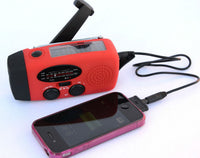 Thumbnail for Solar hand crank USB charging radio flashlight