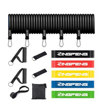 Thumbnail for Resistance Bands Set 7 Piece Exercise Band Portable Home Gym