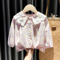 Thumbnail for Girls Shirts Autumn Baby Print Long-sleeved Blouse Doll Shirts Spring and Autumn Clothes Baby Girls Blouse Girl Tops