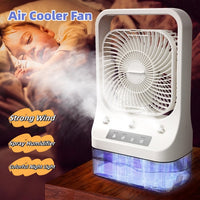 Thumbnail for Household Cooling Fan Usb Rechargeable Head Adjustable Air Cooling Water Cooled Air Conditioning Tank Low Noise Air Cooler Fans