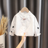 Thumbnail for Girls Shirts Autumn Baby Print Long-sleeved Blouse Doll Shirts Spring and Autumn Clothes Baby Girls Blouse Girl Tops