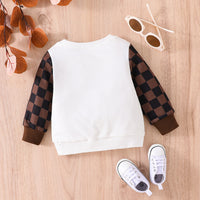 Thumbnail for Infants And Toddlers Fall Long-sleeved Tops Fashion Plaid Sweatshirt