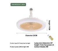 Thumbnail for 26cm Round Remote Control Ceiling Fan With E27 30W LED Lamp Hanging Fan Home Room Office Air Cooling Fan Light