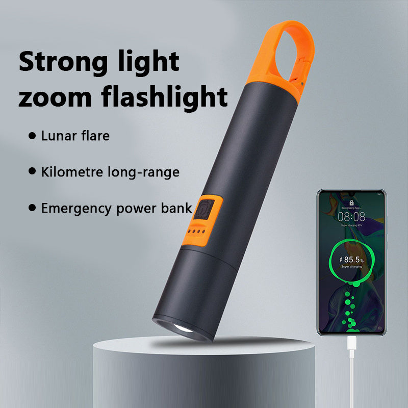 White Laser Telescopic Zoom Flashlight