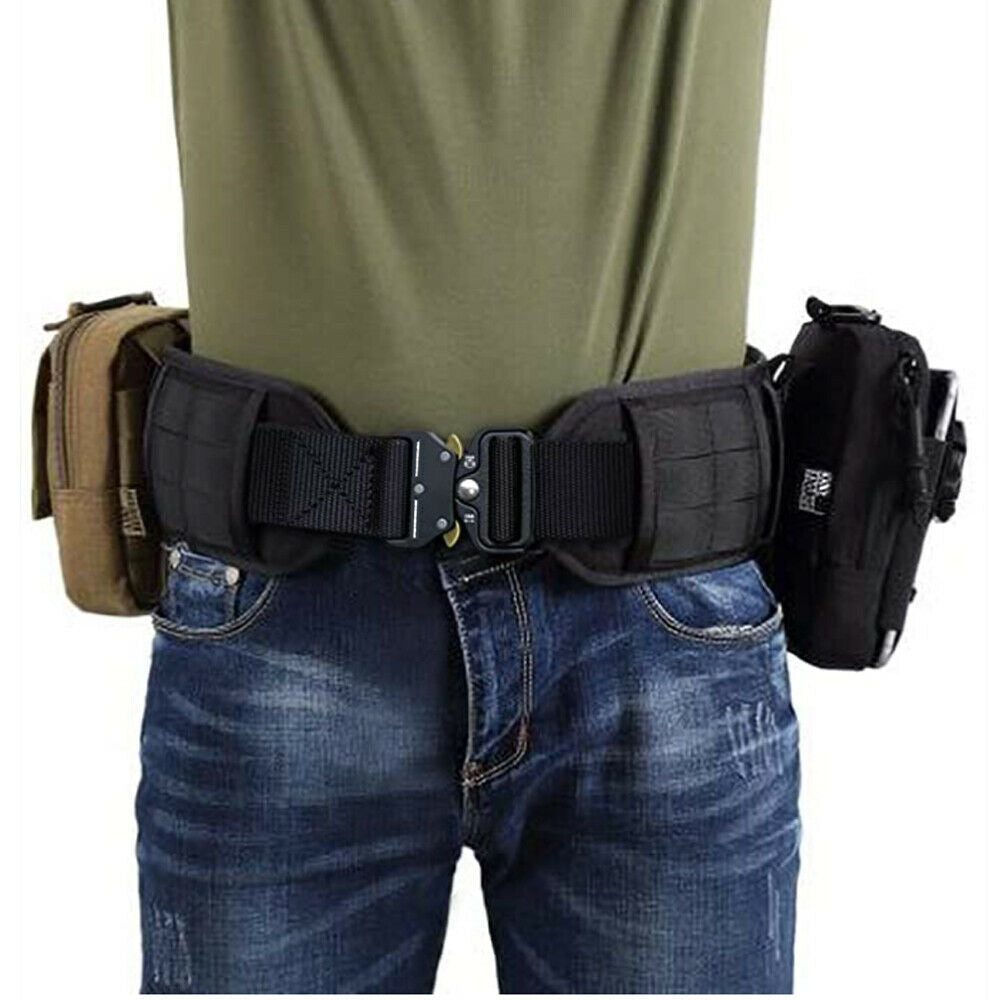 Military Tactical Belt Heavy Duty Security Guard Working Utility Nylon Waistband