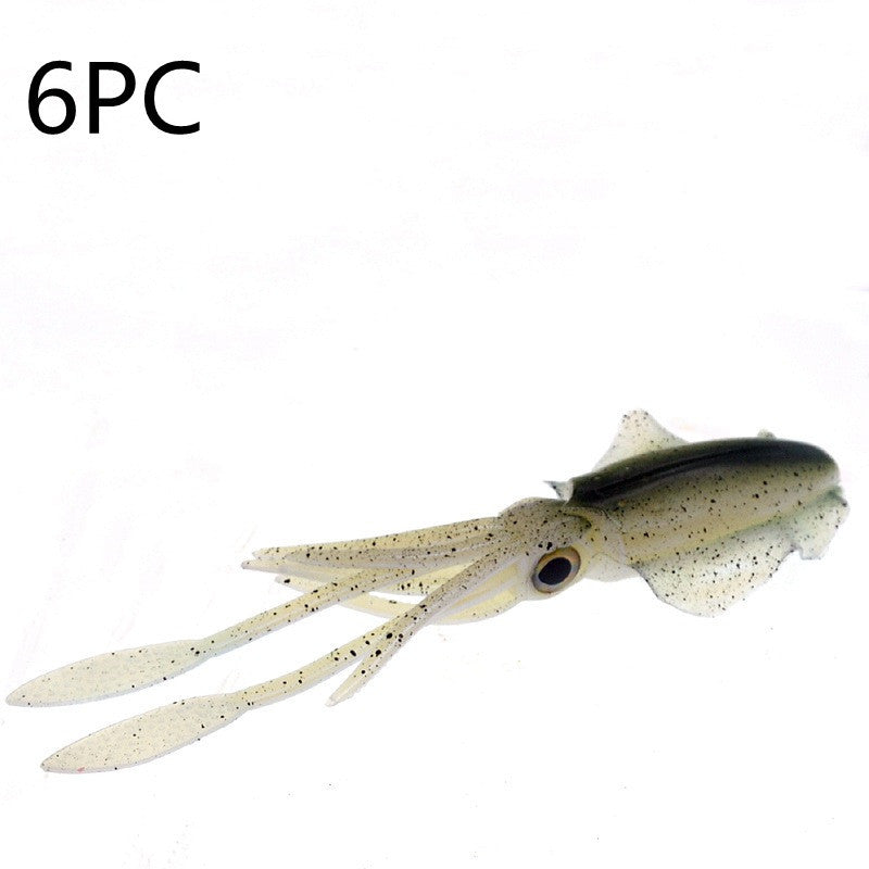 Squid Bait 15cm 20g Sea Fishing Boat Fishing Simulation Fake Bait Octopus Deep Sea Soft Bait Iron Plate Bait