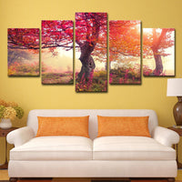 Thumbnail for 5 Pieces Canvas Art Season Autumn Trees Modern Living Room Large Painting Cloth Wall Art