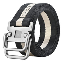 Thumbnail for Men's Military Training Belt With Double Buckle Canvas