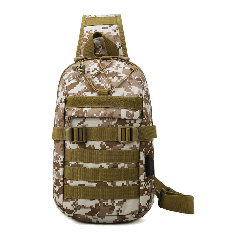 Outdoor Tactical Camouflage Military Fan Portable Chest Bag